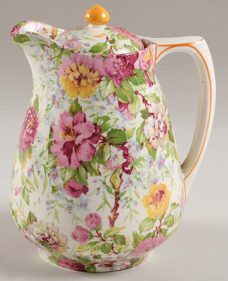 Peony Small Coffee Pot & Lid by Crown Ducal-1