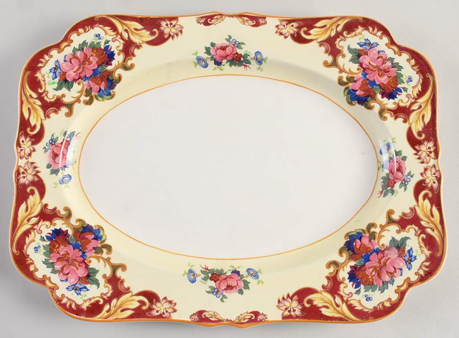 CRD38 14" Oval Serving Platter by Crown Ducal-1