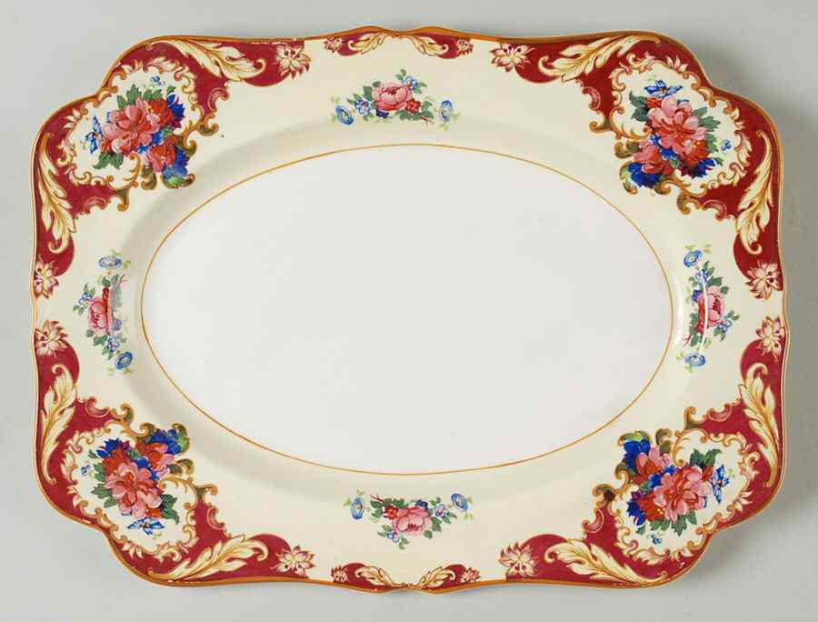 CRD38 12" Oval Serving Platter by Crown Ducal-1