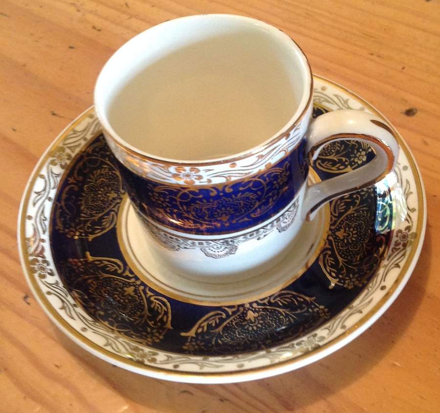 CRD43 Flat Demitasse Cup & Saucer Set by Crown Ducal-1