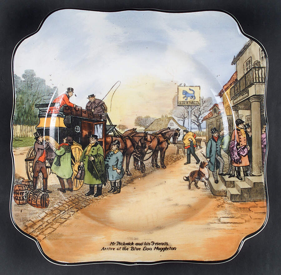Dickens Square Luncheon Plate by Crown Ducal-1