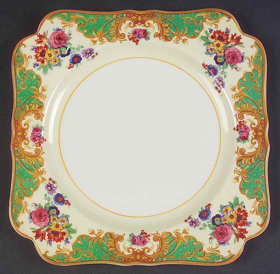CRD49 Square Salad Plate by Crown Ducal-1