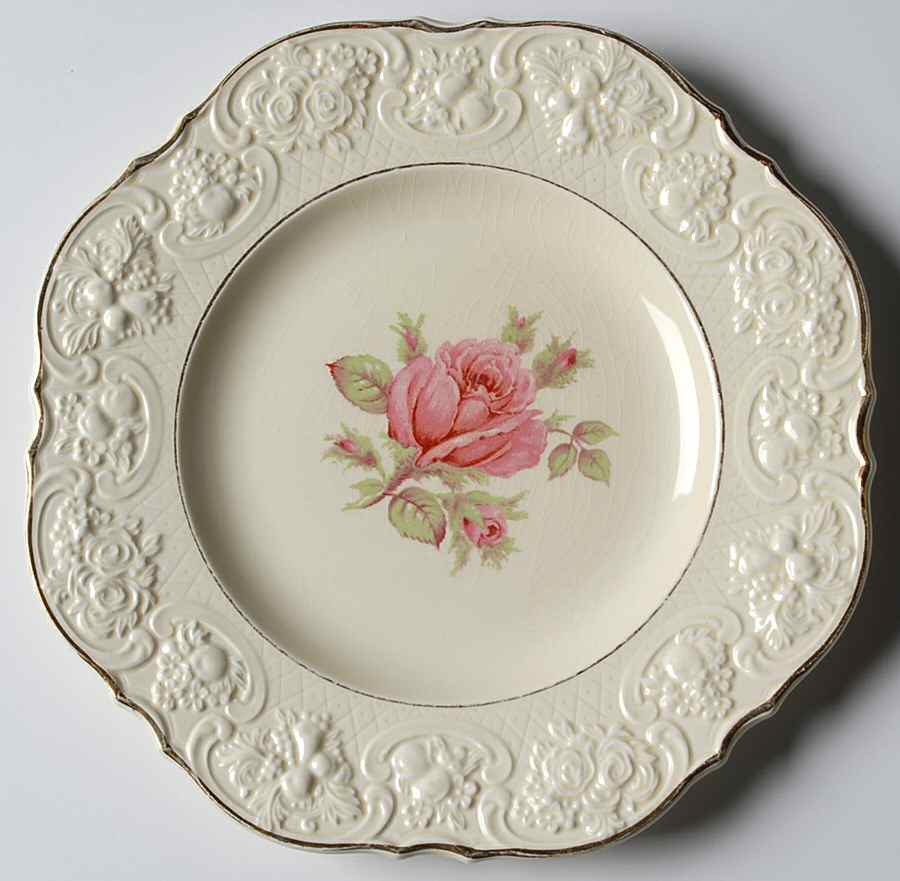 Rose Marie (Pink) Salad Plate by Crown Ducal-1