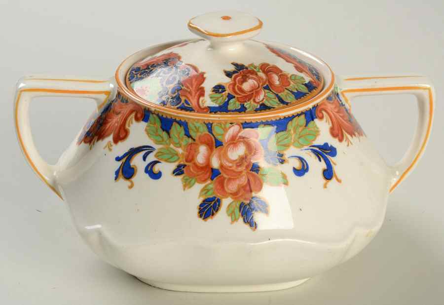 CRD294 Sugar Bowl & Lid by Crown Ducal-1