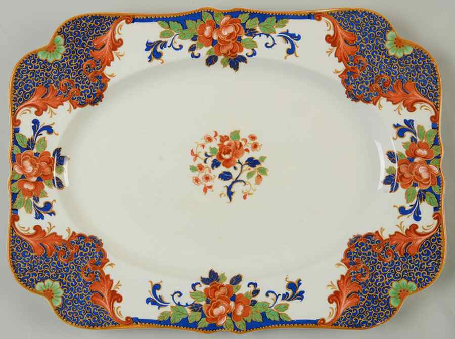 CRD294 14" Oval Serving Platter by Crown Ducal-1