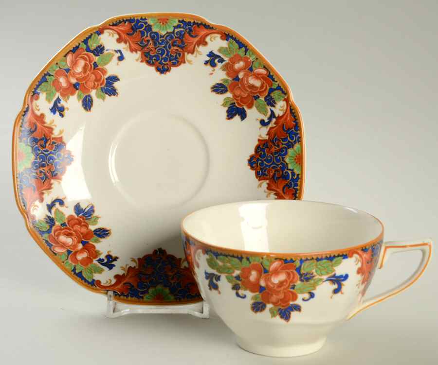 CRD294 Flat Cup & Saucer Set by Crown Ducal-1