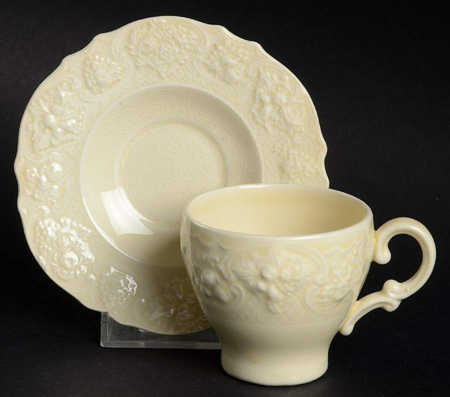 CRD6 Flat Demitasse Cup & Saucer Set by Crown Ducal-1