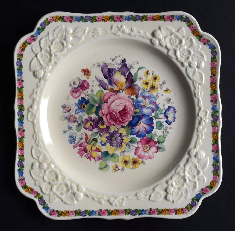 CRD70 Square Luncheon Plate by Crown Ducal-1