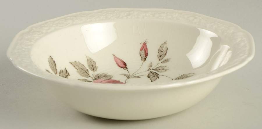 Ducal Rose (Pink Roses) Rim Cereal Bowl by Crown Ducal-1