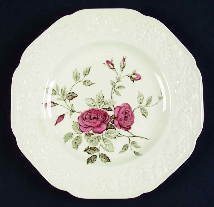 Ducal Rose (Pink Roses) Dinner Plate by Crown Ducal-1
