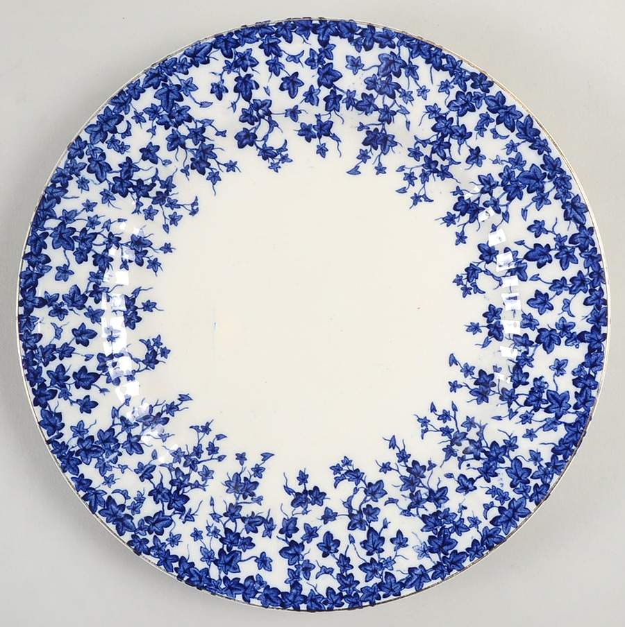 Early English Ivy Dark Blue Dinner Plate by Crown Ducal-1