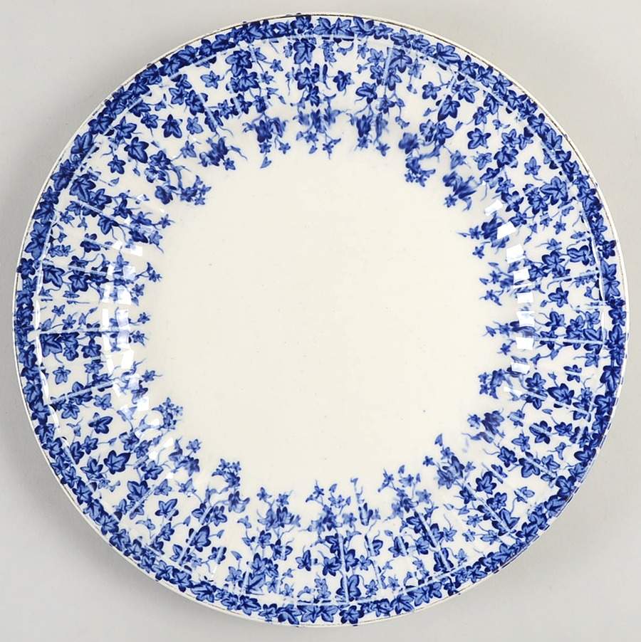 Early English Ivy Dark Blue Large Dinner Plate by Crown Ducal-1