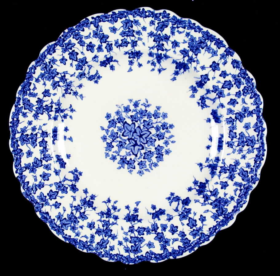Early English Ivy Dark Blue Dinner Plate by Crown Ducal-1