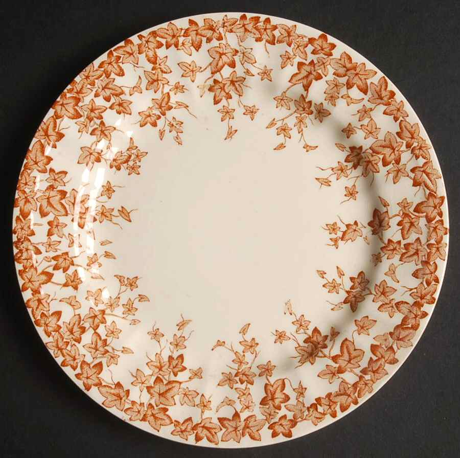 Early English Ivy Brown (Smooth) Bread & Butter Plate by Crown Ducal-1
