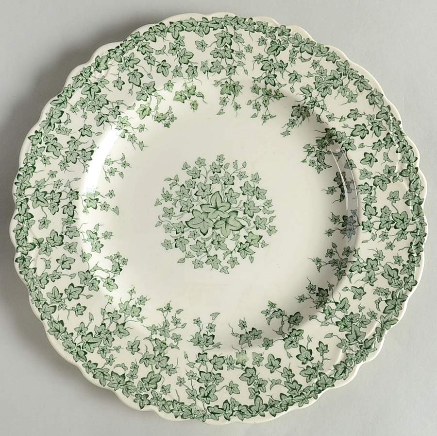 Early English Ivy Green Dinner Plate by Crown Ducal-1