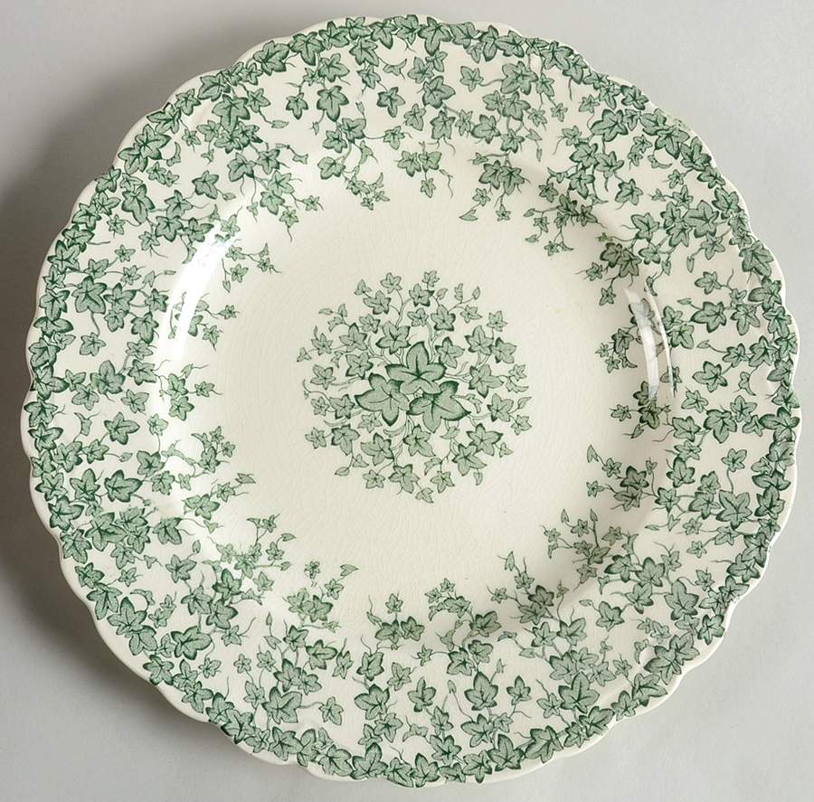 Early English Ivy Green Dinner Plate by Crown Ducal-1