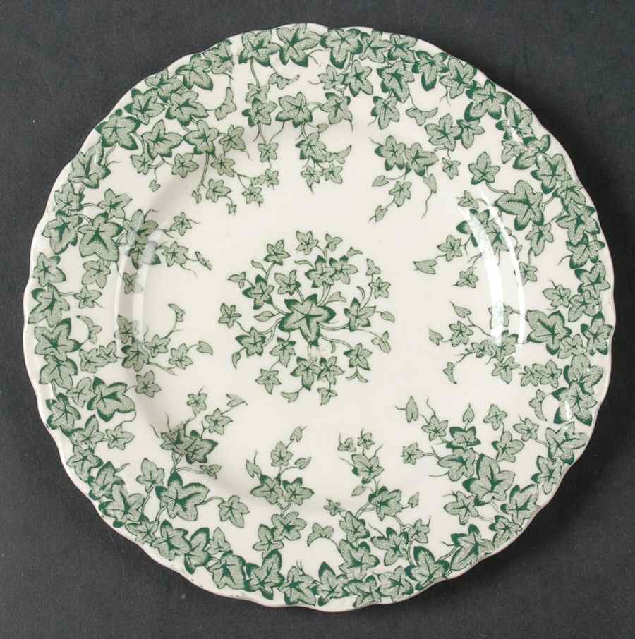 Early English Ivy Green Bread & Butter Plate by Crown Ducal-1