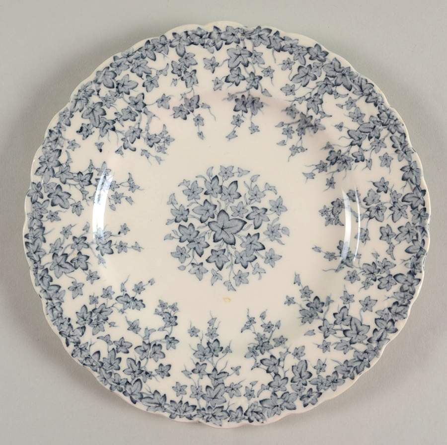 Early English Ivy Blue Gray (Scalloped) Salad Plate by Crown Ducal-1