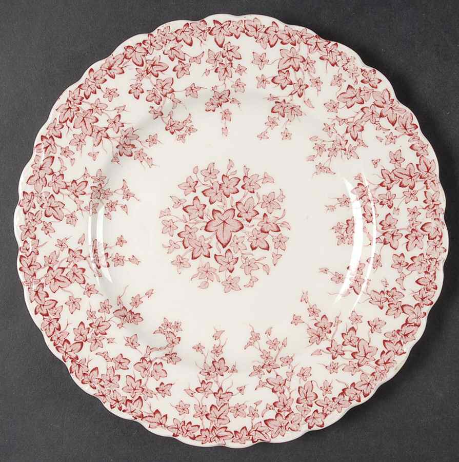 Early English Ivy Pink (Scalloped) Salad Plate by Crown Ducal-1
