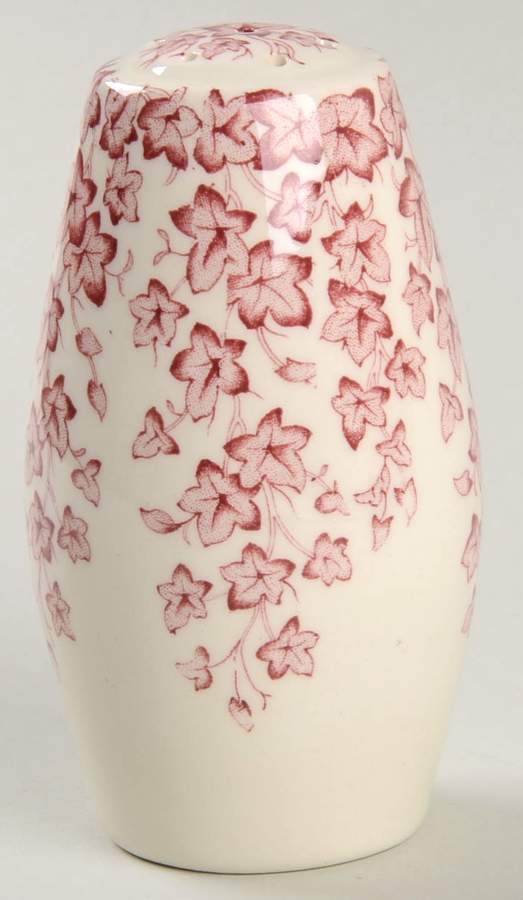 Early English Ivy Pink (Scalloped) Salt Shaker by Crown Ducal-1