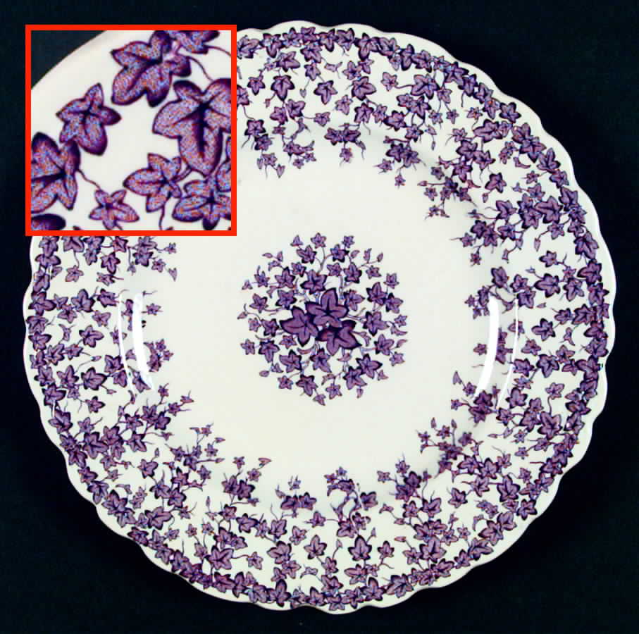 Early English Ivy Purple Dinner Plate by Crown Ducal-1