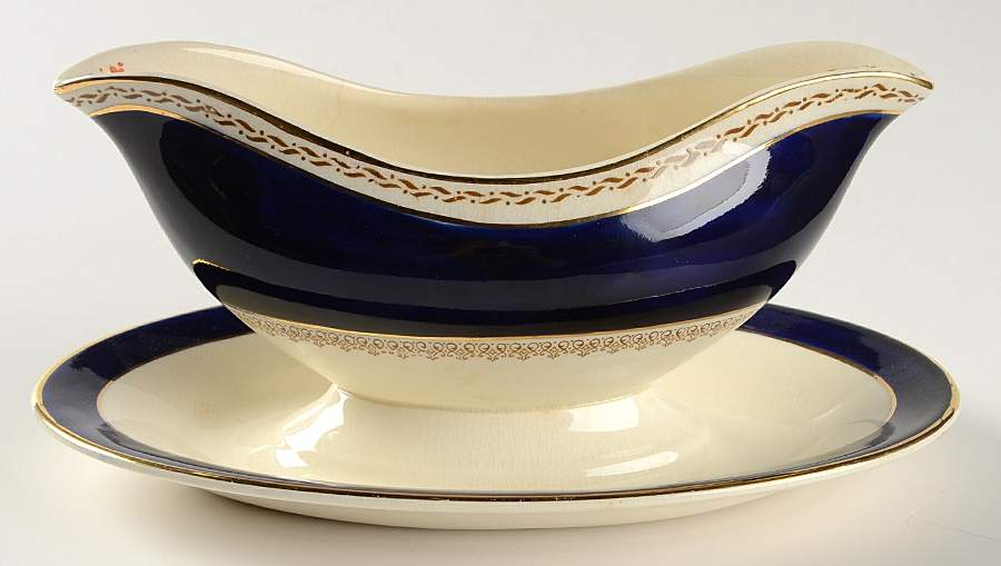 Empress Gravy Boat with Attached Underplate by Crown Ducal-1