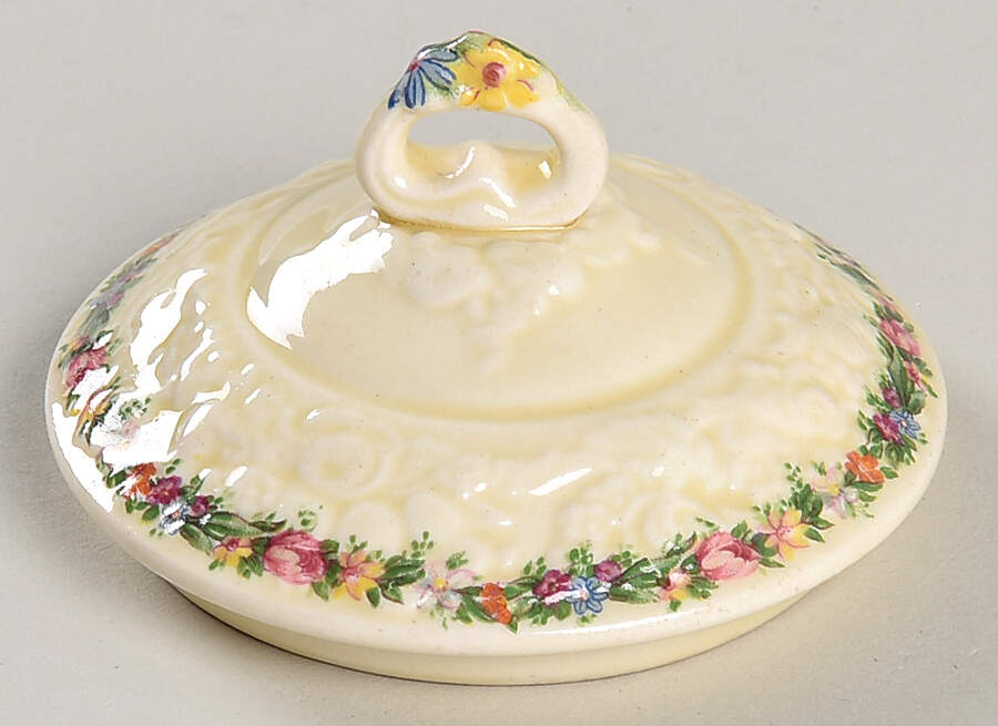 Ferncroft Lid for Sugar Bowl by Crown Ducal-1