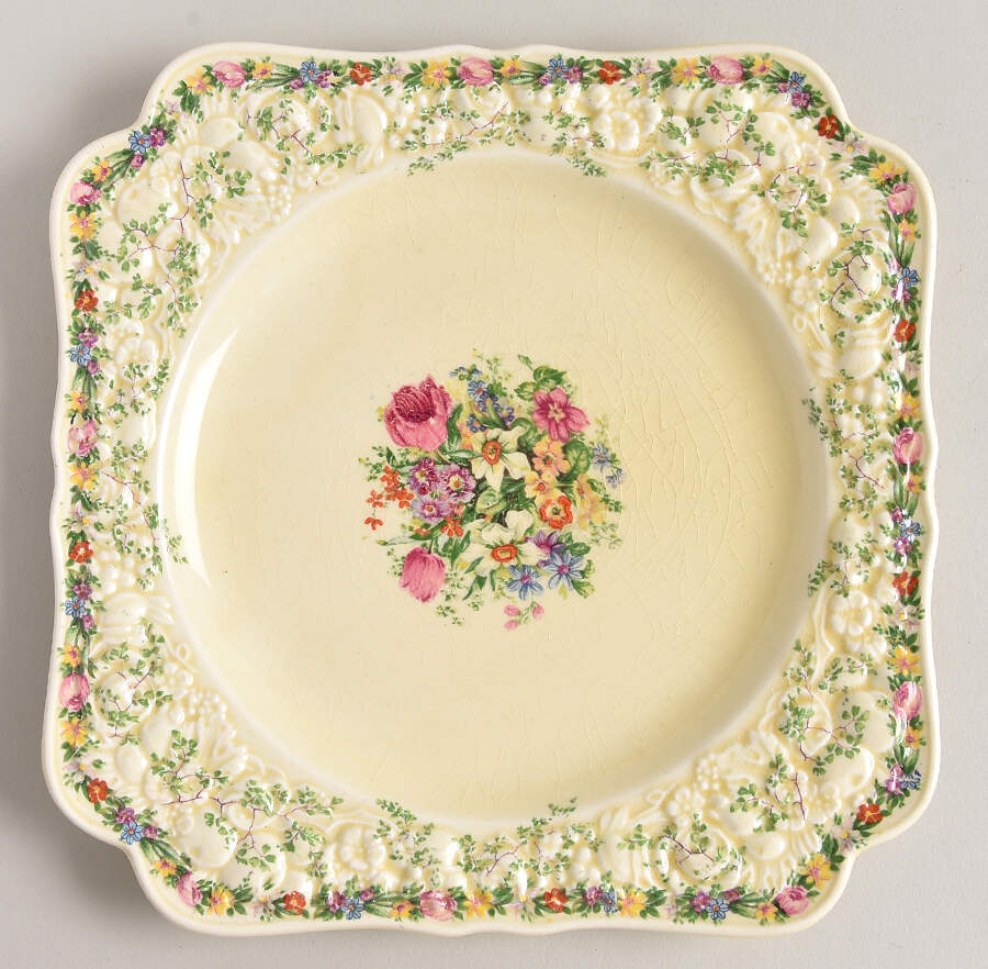 Ferncroft Square Salad Plate by Crown Ducal-1