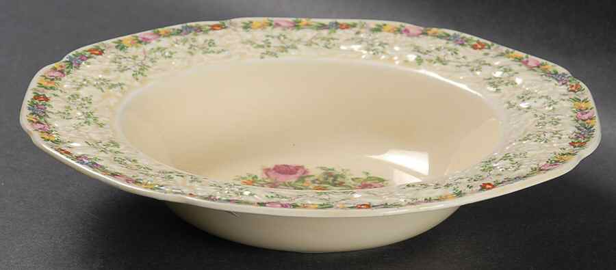 Ferncroft Rim Cereal Bowl by Crown Ducal-1