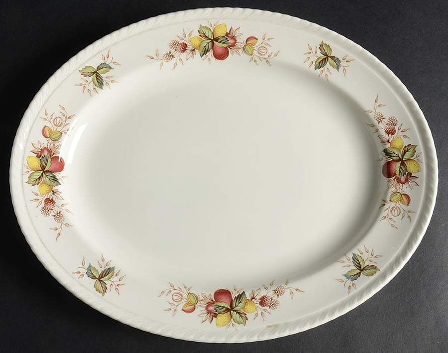 Festival 12" Oval Serving Platter by Crown Ducal-1