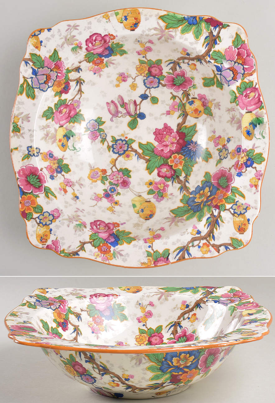 Festival 9" Square Vegetable Bowl by Crown Ducal-1