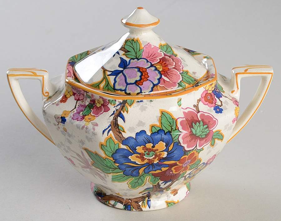 Festival Sugar Bowl & Lid by Crown Ducal-1