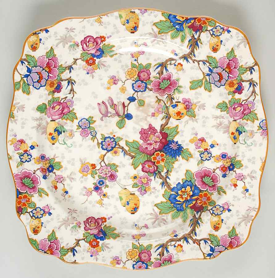 Festival 12" Square Chop Plate by Crown Ducal-1