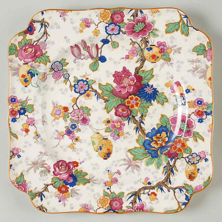 Festival Square Dinner Plate by Crown Ducal-1
