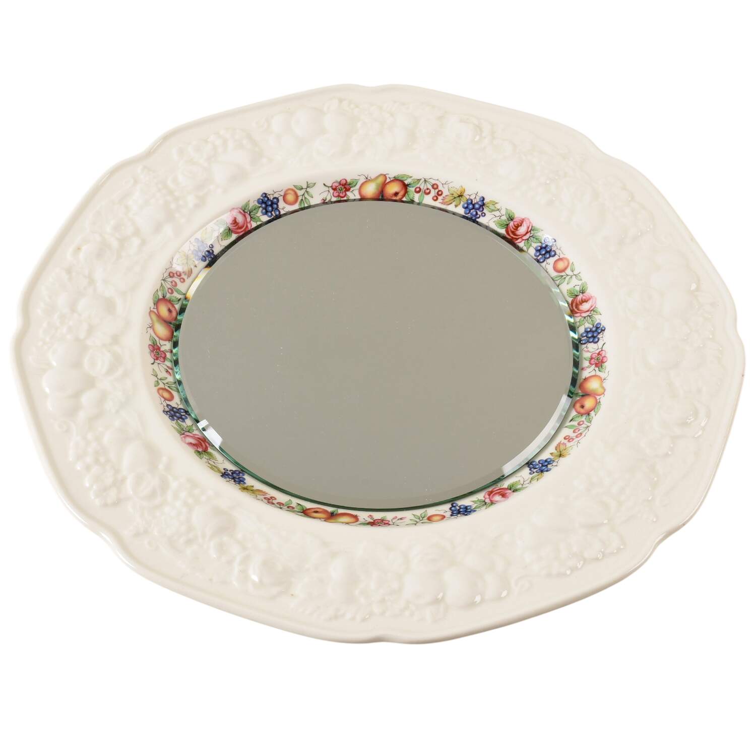 Florentine Garden (Colored Fruit) Mirror-Large (DP) HC by Crown Ducal-1