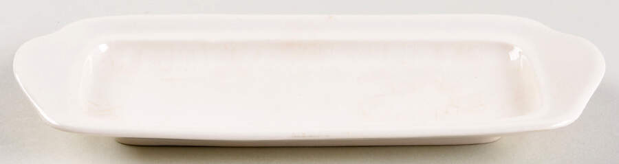 Florentine White Lid for 1/4 Lb Butter by Crown Ducal-1