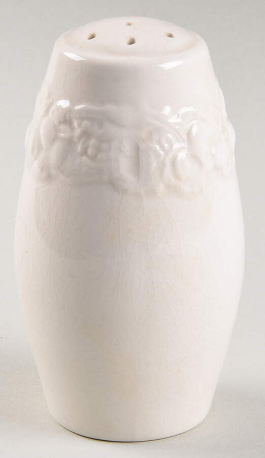 Florentine White Salt Shaker by Crown Ducal-1