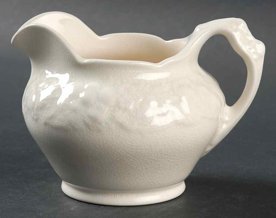 Florentine White Creamer by Crown Ducal-1