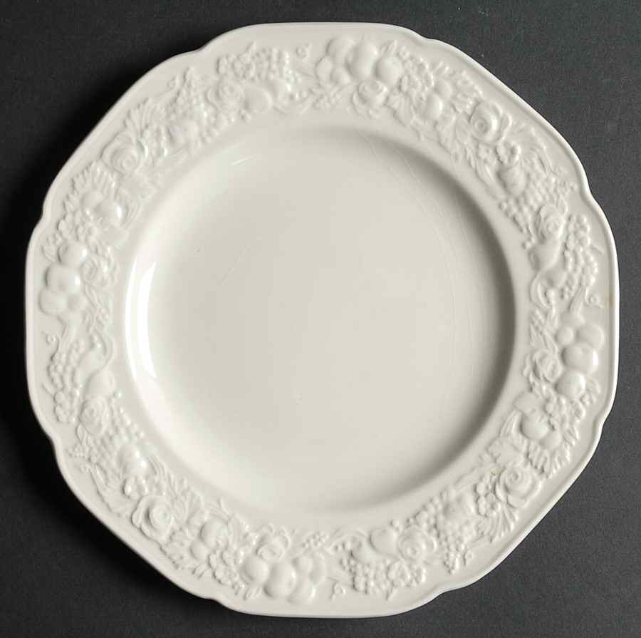 Florentine White Salad Plate by Crown Ducal-1