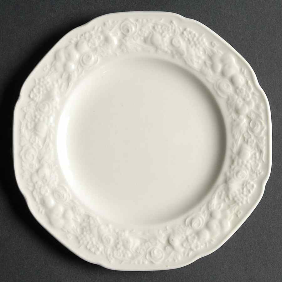 Florentine White Bread & Butter Plate by Crown Ducal-1