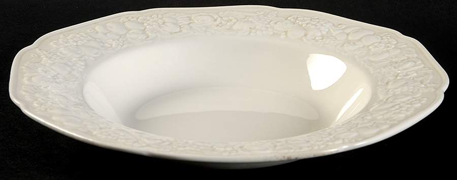 Florentine White Rim Soup Bowl by Crown Ducal-1
