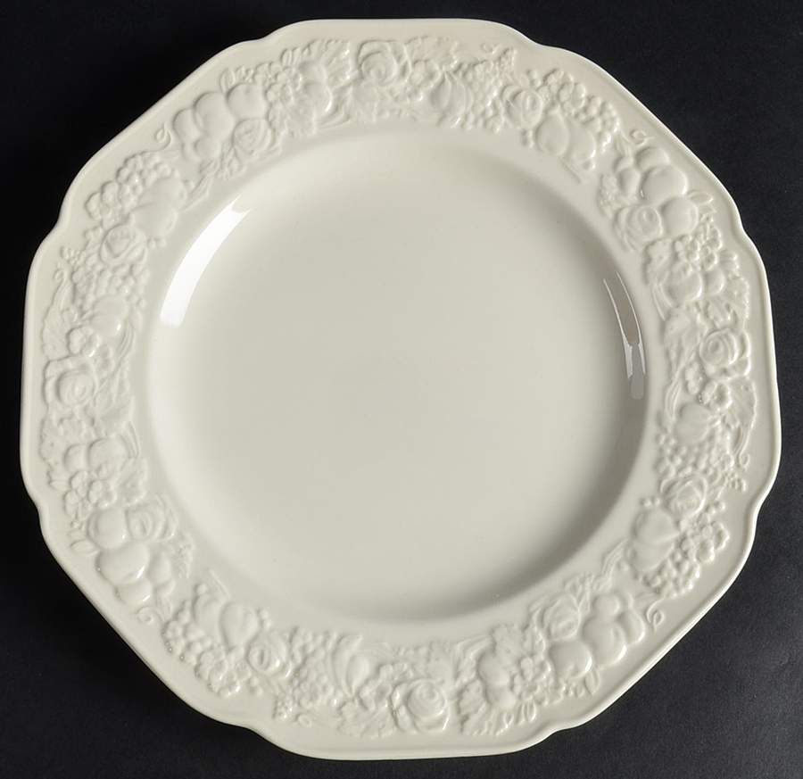 Florentine Dark Cream Dinner Plate by Crown Ducal-1