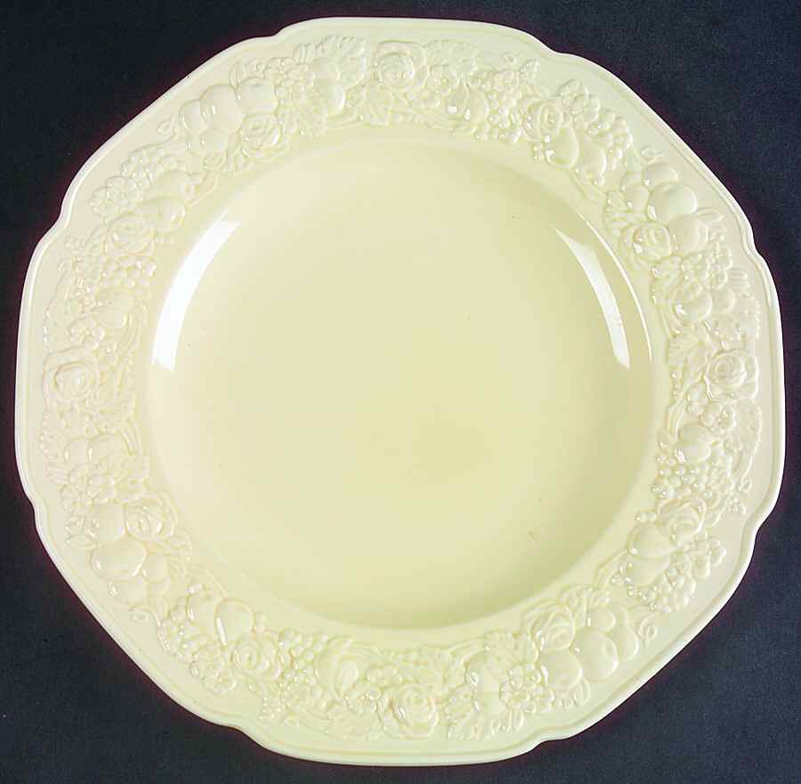 Florentine Dark Cream Dinner Plate by Crown Ducal-1