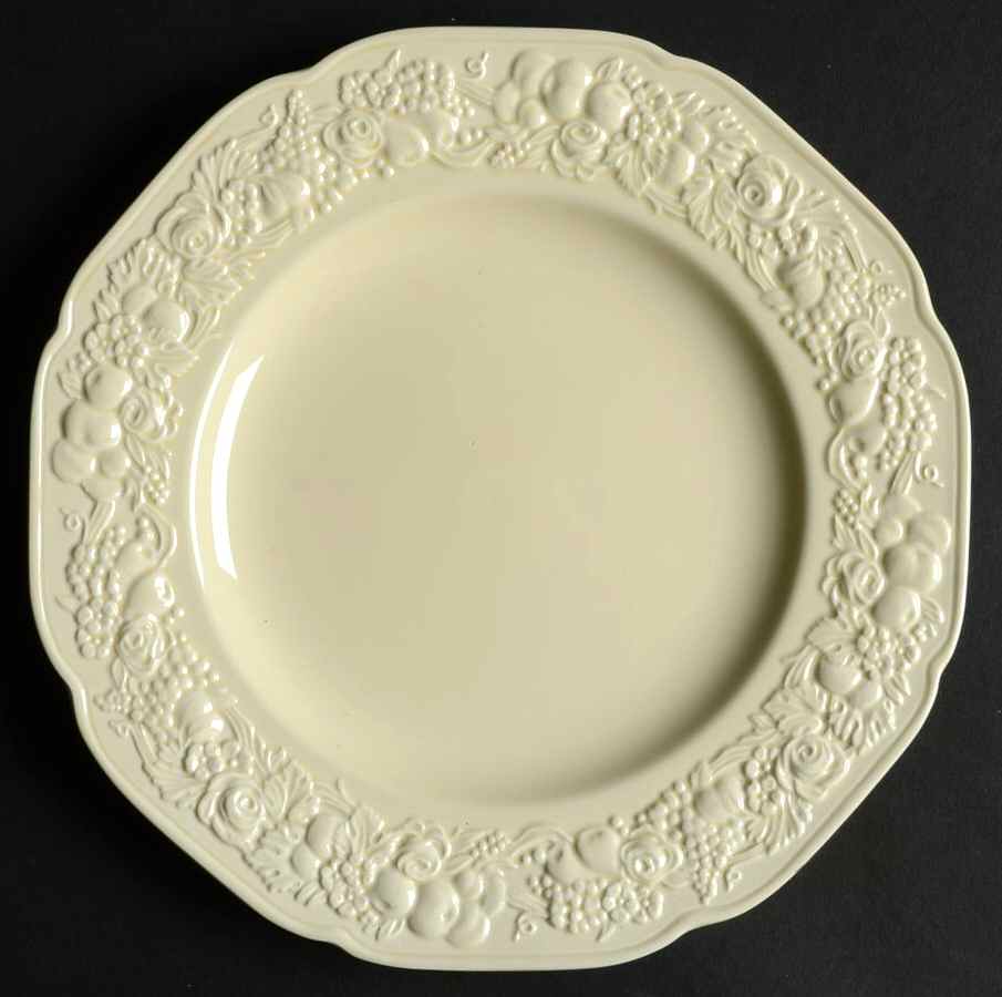 Florentine Dark Cream Salad Plate by Crown Ducal-1