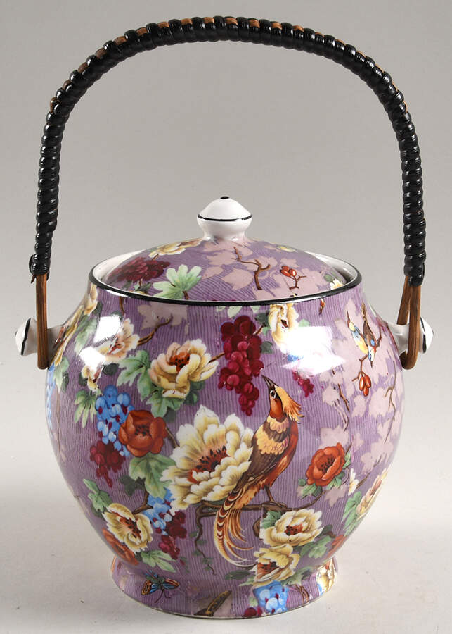Florida Biscuit Barrel & Lid by Crown Ducal-1
