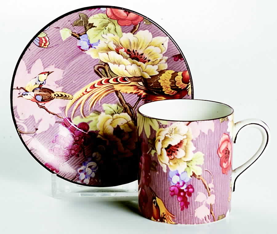 Florida Flat Demitasse Cup & Saucer Set by Crown Ducal-1