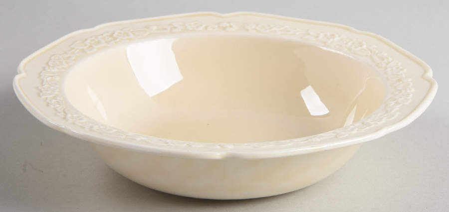 Gainsborough (All White)(Also A Shape) Rim Cereal Bowl by Crown Ducal-1