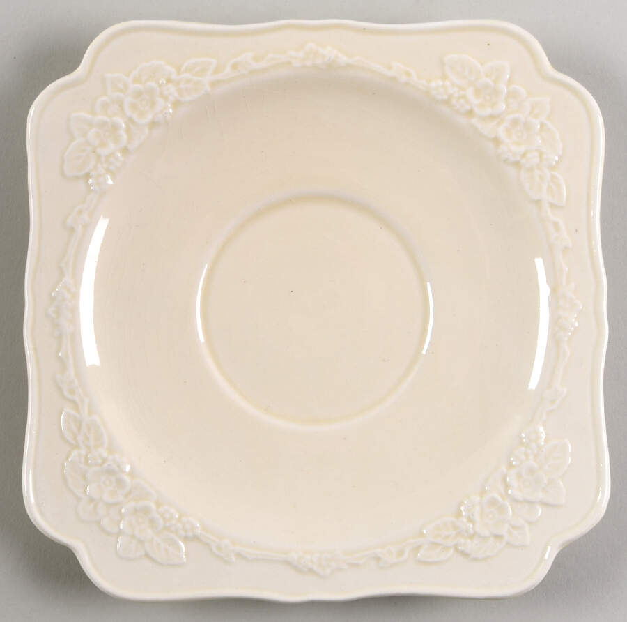 Gainsborough (All White)(Also A Shape) Saucer for Cream Soup Bowl by Crown Ducal-1