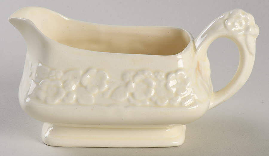 Gainsborough (All White)(Also A Shape) Mini Creamer by Crown Ducal-1