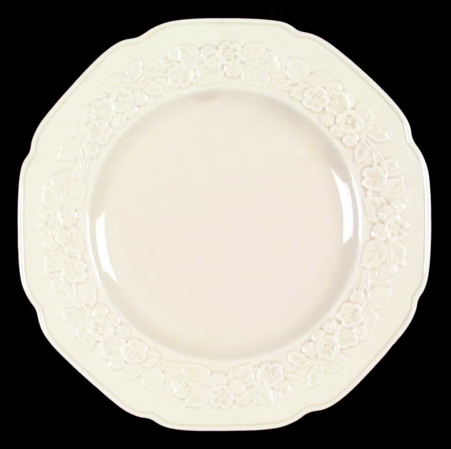 Gainsborough (All White)(Also A Shape) Dinner Plate by Crown Ducal-1